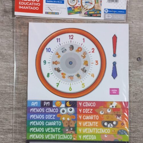 E042 RELOJ EDUCATIVO IMANTADO