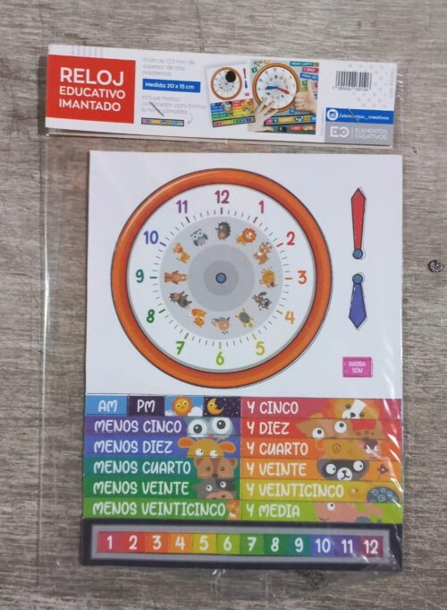 E042 RELOJ EDUCATIVO IMANTADO