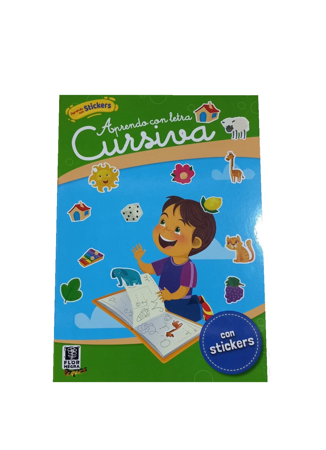 APRENDO CON STICKERS - CURSIVA:
